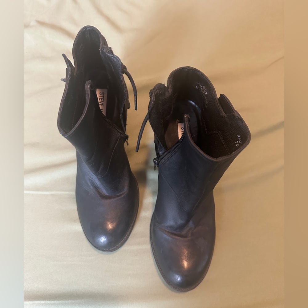 Steve Madden Black Leather Boots